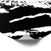 Black and White Blue Eyes Tiger Graphic Poster (Hoek)