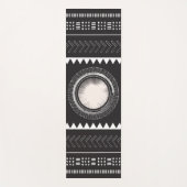 Black and White Boho Yoga Mat (Voorkant)