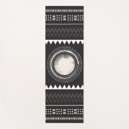 Black and White Boho Yoga Mat