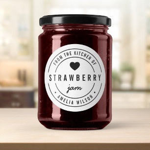 Black and White Bold Heart From the Kitchen of Ronde Sticker