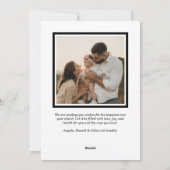 Black and White Bold Year Blocks Happy New Year Feestdagenkaart (Achterkant)