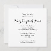 Black and White Bon Appetit  Kaart (Achterkant)