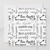 Black and White Bon Appetit  Kaart (Voorkant)