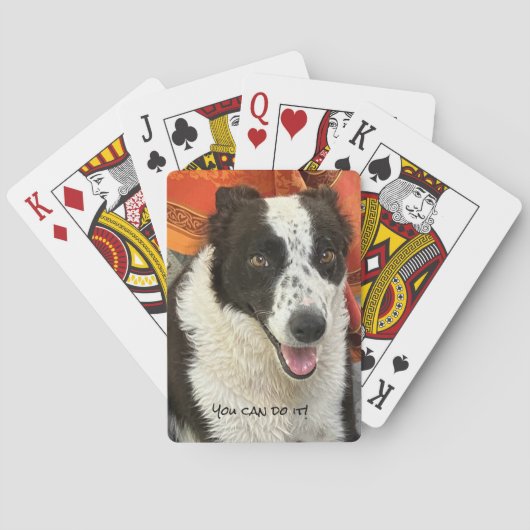 Black and White Border Collie Playing Cards Pokerkaarten (Achterkant)