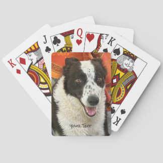 Black and White Border Collie Playing Cards Pokerkaarten