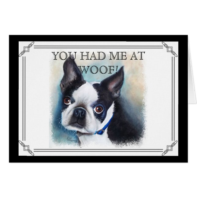 BLACK AND WHITE BOSTON TERRIER (Voorkant Horizontaal)