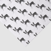 Black and White Boston Terrier Cartoon Dog Pattern Tissuepapier (Detail)