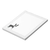 Black and White Boston Terrier Cartoon Dog & Paws Notitieblok (Linkerzijde)
