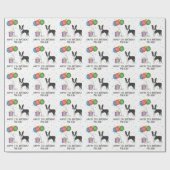 Black and White Boston Terrier Cute Dog - Birthday Cadeaupapier (Vlak)