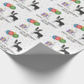 Black and White Boston Terrier Cute Dog - Birthday Cadeaupapier (Hoek)