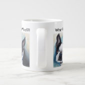 BLACK AND WHITE BOSTON TERRIER GROTE KOFFIEKOP (Achterkant)