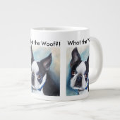 BLACK AND WHITE BOSTON TERRIER GROTE KOFFIEKOP (Voorkant rechts)