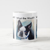 BLACK AND WHITE BOSTON TERRIER GROTE KOFFIEKOP (Voorkant)