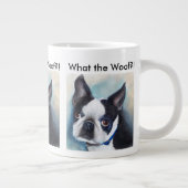 BLACK AND WHITE BOSTON TERRIER GROTE KOFFIEKOP (Rechts)