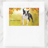 Black and White Boston Terrier Rechthoekige Sticker (Tas)