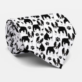 Black and White Boston Terriers Stropdas (Opgerold)