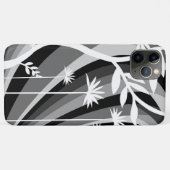 Black and White Botanical Illustration Curved Back Case-Mate iPhone Case (Achterkant (horizontaal))