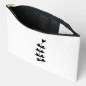 Black and White Botanical Minimalist Design Etui (Open)