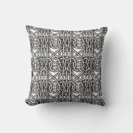 Black and White braided pattern Kussen