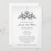 Black and White Bridal Shower-uitnodigingen Kaart (Voorkant / Achterkant)