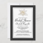 Black and White Bridal Shower-uitnodigingen Kaart (Voorkant)