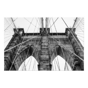 Black and White Brooklyn Bridge Foto NYC Afdruk