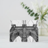 Black and White Brooklyn Bridge Foto NYC Briefkaart (Staand voorkant)