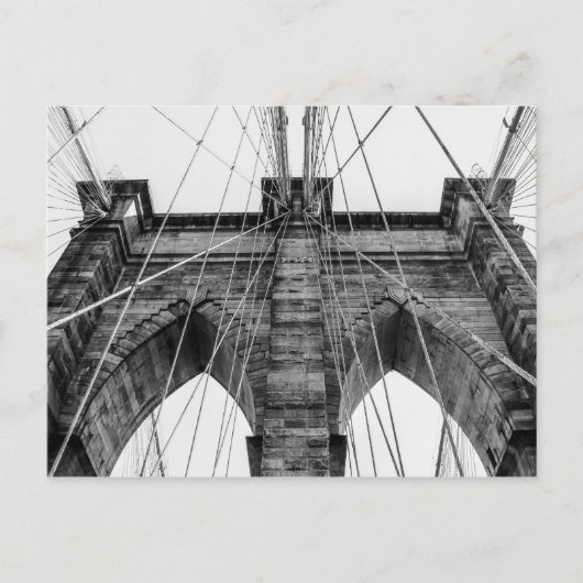 Black and White Brooklyn Bridge Foto NYC Briefkaart (Voorkant)