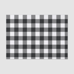 Black and White Buffalo Check Pset Pattern Rustic Tissuepapier
