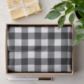 Black and White Buffalo Check Pset Pattern Rustic Tissuepapier (Geschenk)