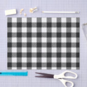 Black and White Buffalo Check Pset Pattern Rustic Tissuepapier (Craft)