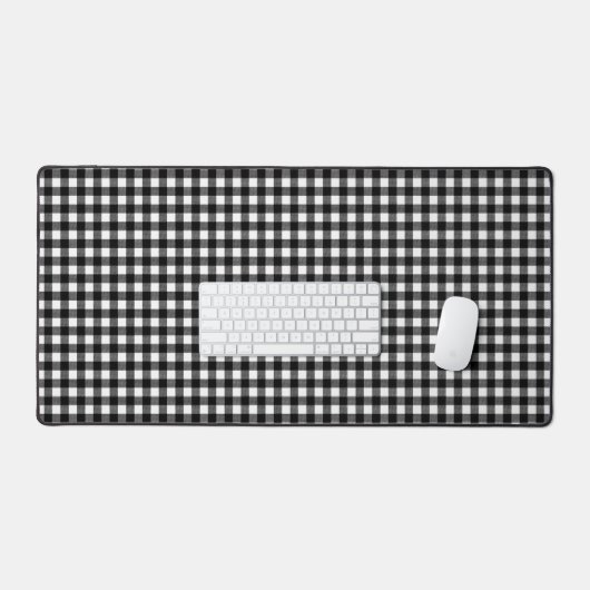 Black and white buffalo patterned desk mat (Keyboard & Muis)