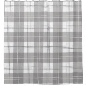 Black and White Buffalo Plaid Douchegordijn (Voorkant)