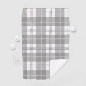 Black and White Buffalo Plaid Golfhanddoek (Insitu)