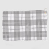 Black and White Buffalo Plaid Golfhanddoek (Horizontaal)