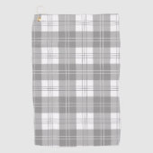 Black and White Buffalo Plaid Golfhanddoek (Voorkant)