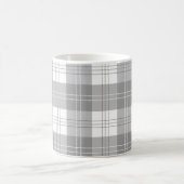 Black and White Buffalo Plaid Koffiemok (Center)