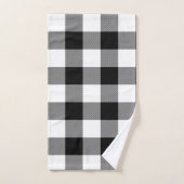 Black and White Buffalo Pset Farmhouse Bad Handdoek (Handdoek)