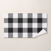 Black and White Buffalo Pset Farmhouse Bad Handdoek (Handdoek)