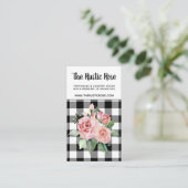 Black and White Buffalo Pset Farmhouse Visitekaartje (Staand voorkant)