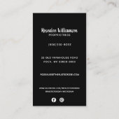 Black and White Buffalo Pset Farmhouse Visitekaartje (Achterkant)