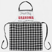 Black and White Buffalo Pset Grandma Personalized Schort (Voorkant)