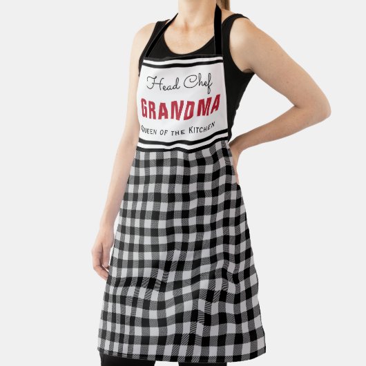 Black and White Buffalo Pset Grandma Personalized Schort (Insitu)