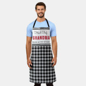 Black and White Buffalo Pset Grandma Personalized Schort (Gedragen)