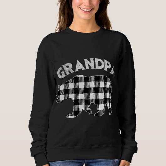 Black and White Buffalo Pset Grandpa Beer Christm Trui (Voorkant)