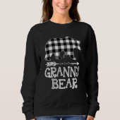 Black and White Buffalo Pset Granny Beer Christma Trui (Voorkant)
