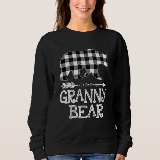 Black and White Buffalo Pset Granny Beer Christma Trui (Voorkant)