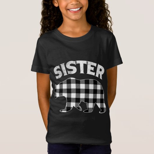 Black and White Buffalo Pset Sister Beer Christma T-shirt (Voorkant)