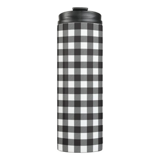 Black and White Buffalo Pset Travel Mug Tumbler Thermosbeker (Voorkant)