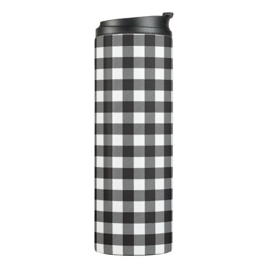Black and White Buffalo Pset Travel Mug Tumbler Thermosbeker (Gedraaid links)